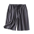 thumbnail image 4 of Blmnix Pleated Women Shorts Cotton Shorts Sleep Shorts Short High Gray Womens Shorts Casual,XL, 4 of 5