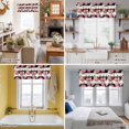 thumbnail image 6 of Rod Pocket Window Valances Country Pink Rose Flowers Short Kitchen Curtains Floral on Black White Striped Window Treatment Drapes for Bedroom Bathroom Living Room 42x12In,1 Panel, 6 of 9