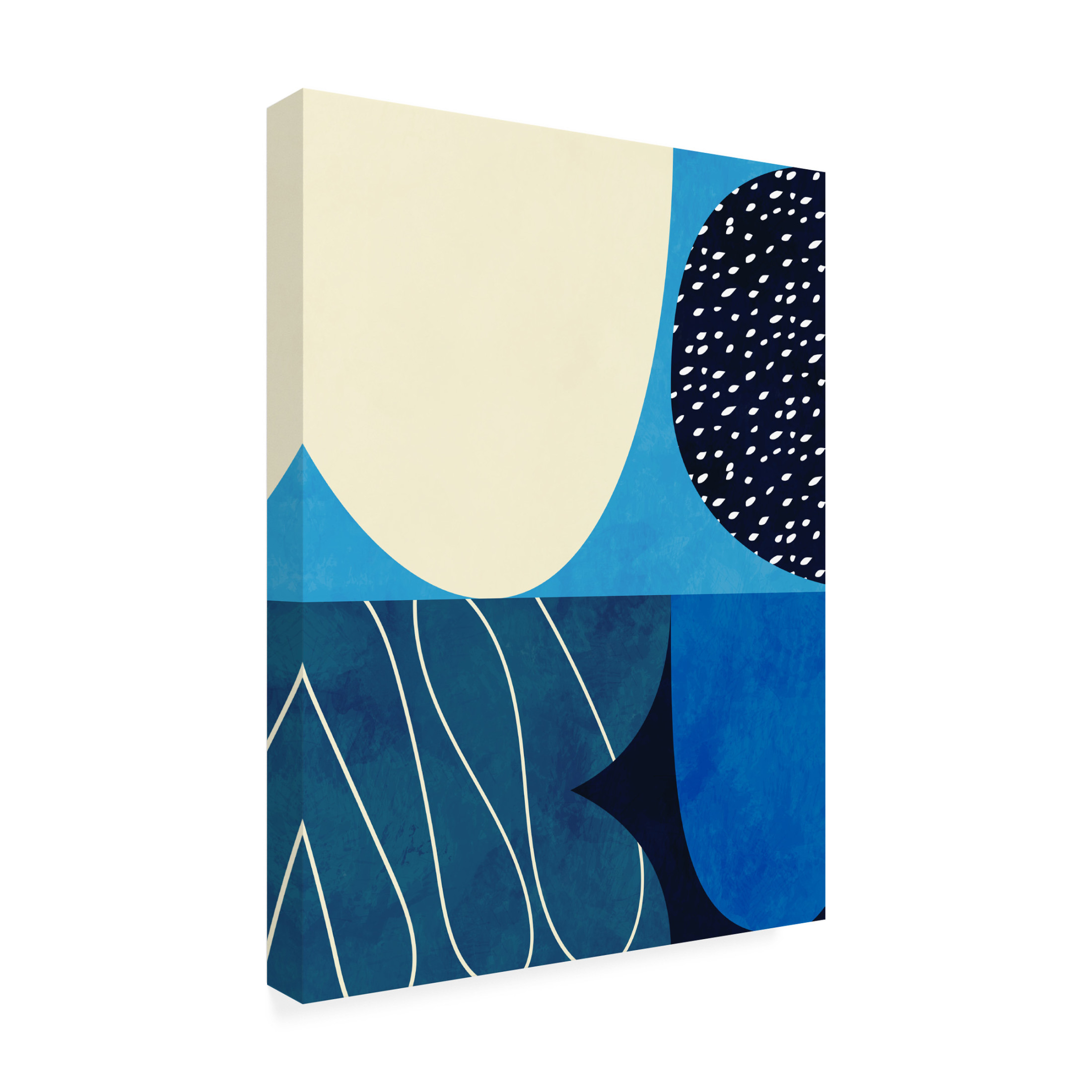 Trademark Fine Art Ana Rut Bre Shapes Play3 2blue Canvas Wall Art