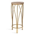 thumbnail image 3 of Kate and Laurel Abella Round Wood Indoor Plant Stand, 10 x 10 x 24, Natural Rustic, Chic Cocktail Table for Display and Storage, 3 of 7