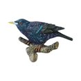 thumbnail image 2 of Pájaros reutilizables en una rama Colgador Colgando Mejoras para el hogar Arte de la pared Decoración Baño Resina de abrigo de pared para bolsa Azul Oscuro 12x3.5x7.3 perfecl Percheros, 2 of 8