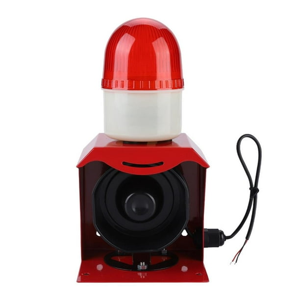 110dB 10W avertisseur sonore et visuel klaxon sirène système d'alarme  système d'alarme sonore LED rouge clignotant klaxon d'avertissement 