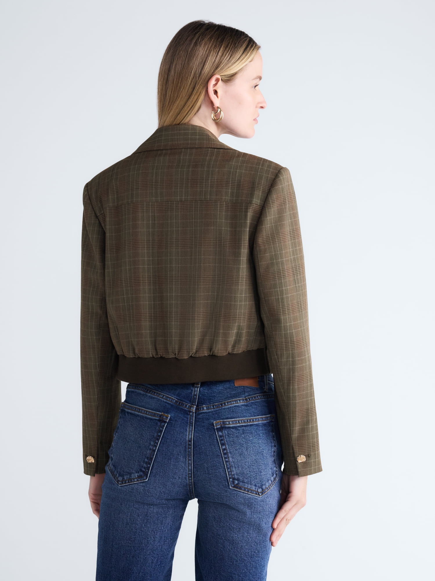 Scoop Women's and Women's Plus Ribbed Back Blazer, Sizes XS-4X