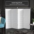 thumbnail image 5 of Red Lantern 4 ft. Short Window Pane Shoji Screen - White - 4 Panels, 5 of 7