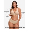 thumbnail image 4 of MANIFIQUE Jelly Bras for Women Deep V Bras No Underwire Scalloped Push Up Wireless Bralettes Seamless Soft Comfort Everyday Tshirt Bra, 4 of 6