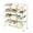White 33inches-L, variant on Genelof 4-Tier Rolling Utility Cart, 33" 3-Row Steel Slanted Organizer Bookshelf with 12 Removable Plastic Bins & Lockable Wheels, White