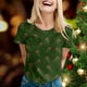 thumbnail image 2 of Gibobby Camisa navideña mujer Camiseta de manga corta con cuello redondo y estampado de Navidad para mujer(Verde,G), 2 of 5
