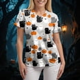 thumbnail image 6 of Kakishop Halloween Womens Shirt Fall Tee Shirt Funny Graphic Clothes Halloween Tshirts Women (Light Gray,M), 6 of 8