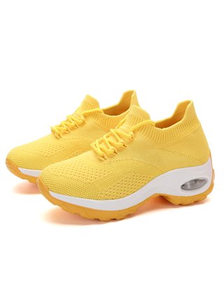 bright yellow women's sneakers
