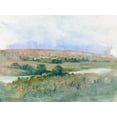 thumbnail image 2 of OToole, Tim 32x25 White Modern Wood Framed Museum Art Print Titled - Hilltop Vista I, 2 of 4