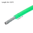thumbnail image 2 of Uxcell 1/2 Green Vinyl Coated Wire Ropes 20ft Galvanized Steel with 2PCS M12 Loop Sleeves, 2 of 7