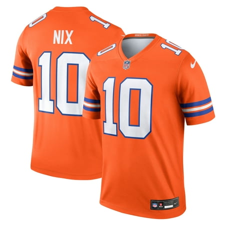 Men's Nike Bo Nix Orange Denver Broncos Legend Player Performance Top