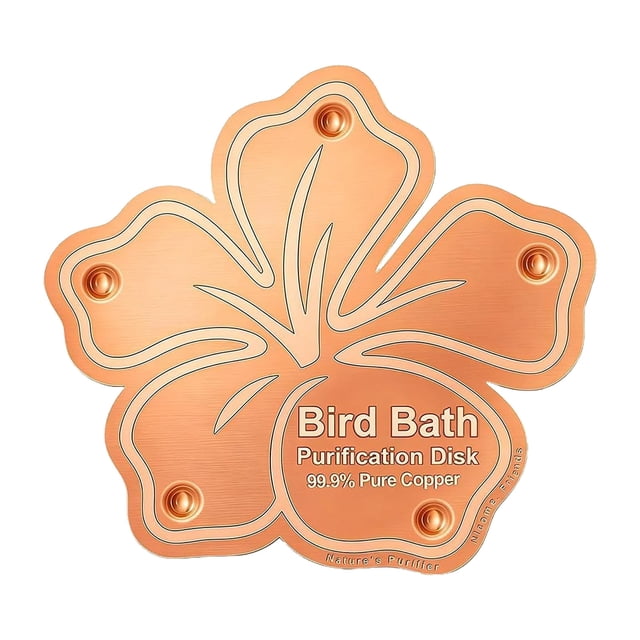 Bird Bath Cleans The Copper Plate Purple Copper Cleans The Tray With Support Points Self Cleaning Water Purification Tray And Clean Water For Bird Baths And