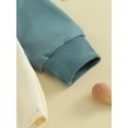 thumbnail image 6 of Bagilaanoe Newborn Baby Girl Oversized Romper Sweatshirt Long Sleeve Bodysuits Contrast Color Pullover 3M 6M 12M 18M 24M Infant Casual Tee Tops, 6 of 9