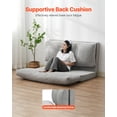 thumbnail image 4 of Canapé-lit pliant KFFKFF, canapé-lit pliable 3 en 1 avec housse lavable, fauteuil-lit convertible en mousse à mémoire de forme haute densité 25D, canapé-lit futon, gris clair (double), 4 of 9