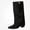 Black, variant on WAVSUF Women's Suede Mid Calf Boots Pointed Toe Plus Size Wide Width Fall Daily Casual Boots Black Size 6