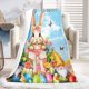thumbnail image 5 of Manta de Pascua, manta de conejito de Pascua, manta para sofá cama, suave y acogedora manta de felpa polar, linda manta decorativa para las fiestas de primavera., 5 of 6