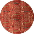 thumbnail image 1 of Ahgly Company Indoor Round Oriental Orange Industrial Area Rugs, 5' Round, 1 of 4