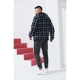 thumbnail image 5 of Men’s Plaid Flannel Hoodie Jacket, Sherpa Lined Full Zip Winter Flannel Jacket for Men, 5 of 9