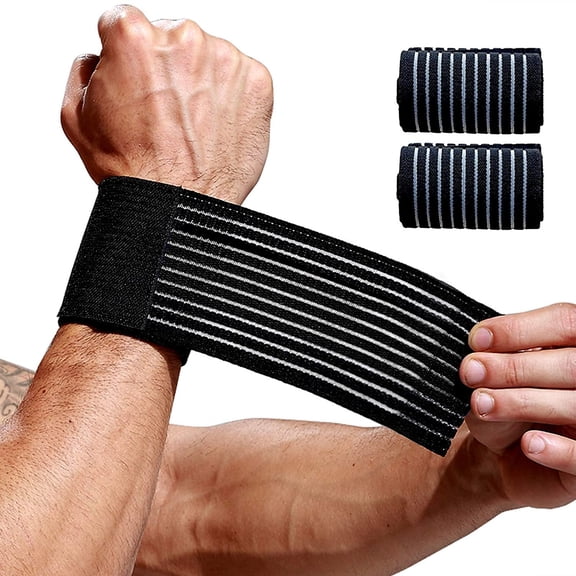 2 Pack Carpal Tunnel Wrist Brace, Wrist Wraps for Working Out, Arthritis Hand Support Bands, Compression Band-Breathable Wrist