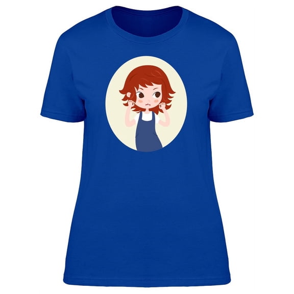 Cute Leo Zodiac Girl Cartoon T-Shirt Women -Image by Shutterstock, Female XX-Large