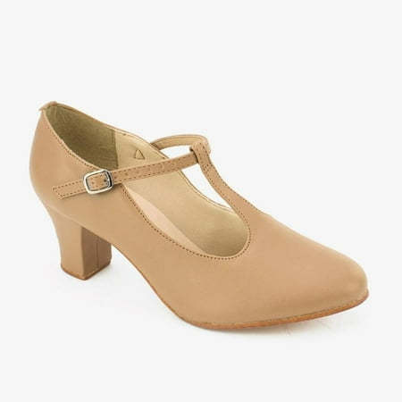 

Dance Shoes Character Jazz 2 Heel T-Strap So Danca CH54 Caramel 12.0W Adult