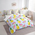 thumbnail image 3 of Manfei Pineapple Fruit Twin Bedding Sets 7-Piece, Kawaii Cartoon Watermelon Bedding Comforter Set, Teen Boy Girl Kid Reversible Sheet Sets, Ultra Soft Home Decor, 3 of 7