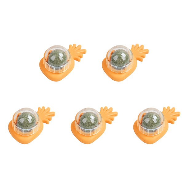 Bolas para Lamer Con Hierba Gatera Piña Golosinas Saludables Suministros () Naranja