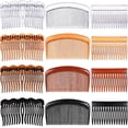 thumbnail image 4 of 12 Pieces Plastic Side Hair Twist Comb French Twist Comb Hair Clips with Teeth for Fine Hair Accessories Women Girls, 4 Colors (15 Teeth, 17 Teeth, 29 Teeth), 4 of 5