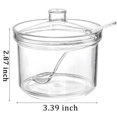 thumbnail image 2 of Triani 4Pcs Acrylic Sugar Bowl with Lid and Spoon for Sugar 7 oz Clear Acrylic Sugar Bowl Salt Spoon Storage Sugar Jar for Home Kitchen Coffee Bar Restaurant(Clear), 2 of 7