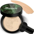 thumbnail image 2 of ALIVER Mushroom Head Air Cushion CC Cream, CC Cream Foundation, Moisturizing Concealer, Long Lasting Full Coverage Waterproof, Matte Even Skin Tone Nude Makeup Base Primer, Natural (2 Pcs), 2 of 10