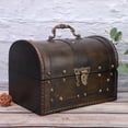 thumbnail image 3 of Photography Props,Handcrafted Wooden Vintage Jewelry Storage Box Storage Boxwith Lock Professional Grade, 3 of 14