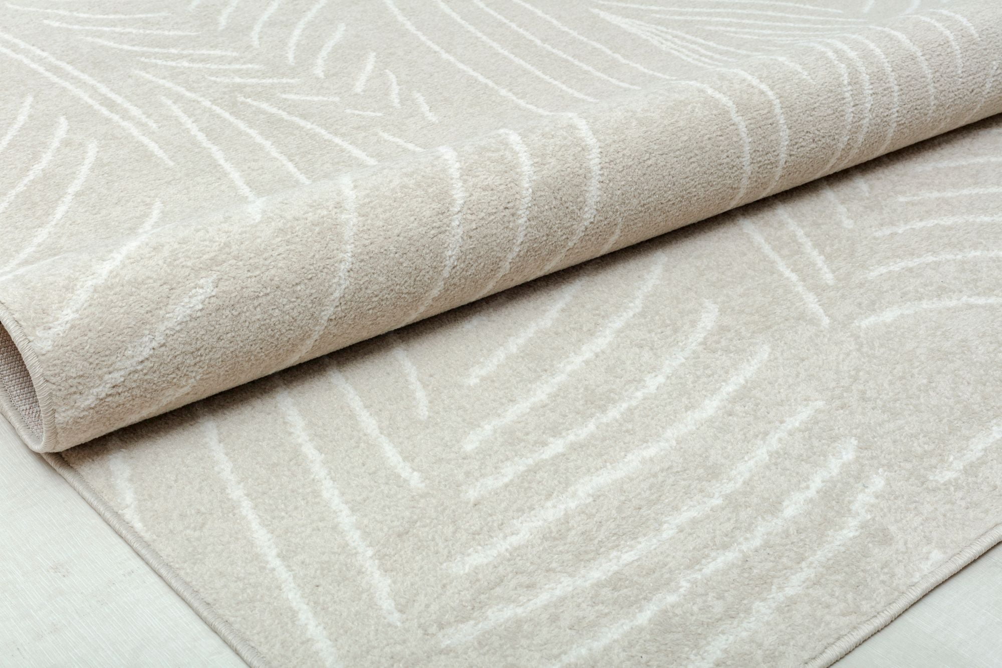 Mason Brooks Azure AZ25B Palm Cream Geometric Contemporary Tan Area Rug, 8'3" X 10'0"