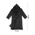 thumbnail image 5 of Hooded Rain Poncho Waterproof PE Raincoat Jacket Rain Coat Portable Poncho Rainwear for Men Women Adults, 5 of 5