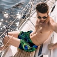 thumbnail image 2 of luoweisi Men's Beach Shorts Quick Dry Swim Trunks with Mesh Lining Peacock Feather XL, 2 of 5