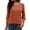 Orange, variant on LEBONYARD Women's Trendy Crew Neck Chic Groove 3/4 Sleeve Solid Colored Pullover Sweaters Casual Round Neck Loose Fit Ladies Warm Winter Sweaters
