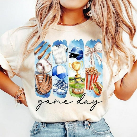 Coquette Baseball Mama T-Shirt, Game Day Bow Baseball Tee, Brushstroke Baseball Mom Shirt, Cute Baseball Sublimation Shirt