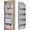 Grey, variant on Five Tier Over The Door Organizer, Hanging Door Storage Organizer with Clear Windows and Side Pockets, Behind Door Storage for Bedroom Bathroom Pantry Nursery Closet (Grey)