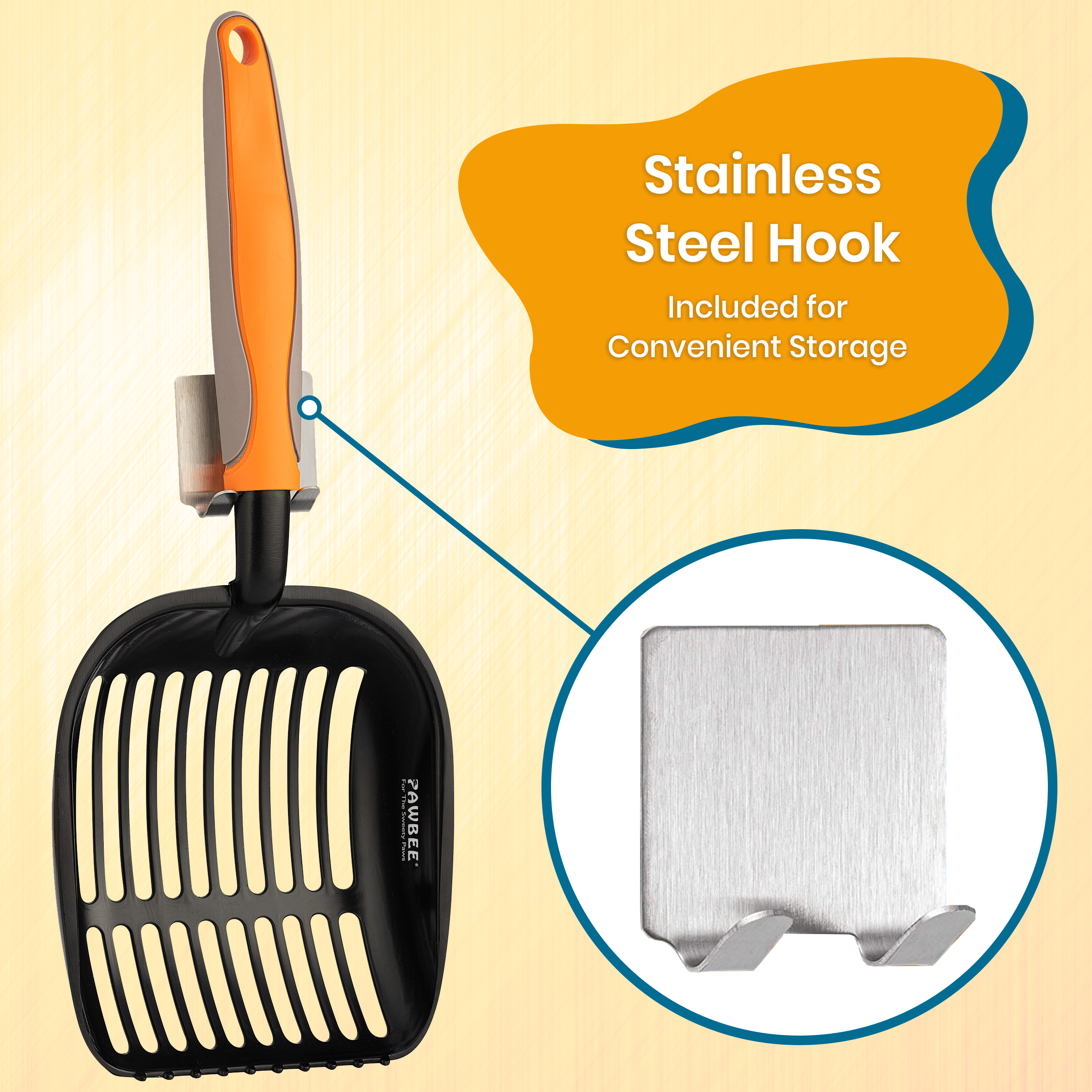 Pawbee Cat Litter Scooper with Non-Slip Handle photo 5