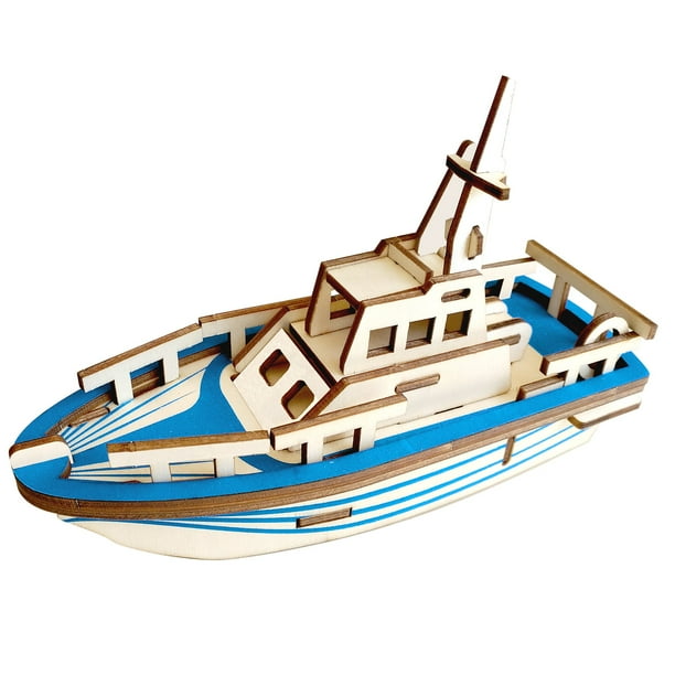 BestPysanky Cruiser Boat Model Kit - Wooden Laser-Cut 3D ...