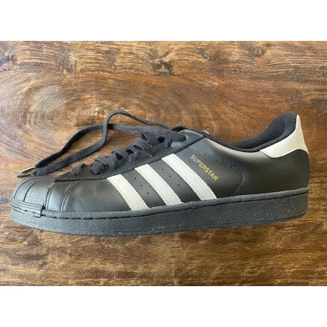 Ad-id-as Superstar Mens Lace up Shoes Size 13 Black w/white stripes La Marque New*