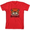 thumbnail image 3 of Butterfly Youth Red Crew Neck Short Sleeve Tee-XL, 3 of 4