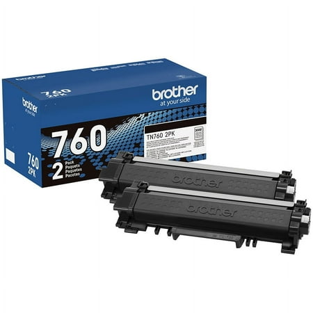 UPC: 0012502656647 | Brother Genuine High-Yield Black Toner Cartridge Twin Pack TN7602PK