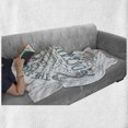 thumbnail image 6 of Explore Soft Flannel Fleece Throw Blanket, Vintage Nautical Design with Ocean Sailor Words and a Hand Drawn Ship, Cozy Plush for Indoor and Outdoor Use, 60" x 80", Multicolor, by Ambesonne, 6 of 6