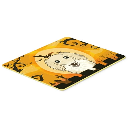 halloween longhair creme dachshund kitchen or bath mat 24x36 bb1770jcmt
