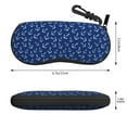 thumbnail image 2 of Cauagu Nautical Anchors Pattern Unisex Glasses Case,Zipper Protective Fabric Sunglass Case with Clip Soft Case Horizontal Protective Pouch for Sunglasses Eyewear, 2 of 6