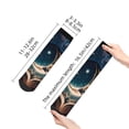 thumbnail image 2 of Uemuo Artistic Starry Sky Moon Book Printed Crew Socks, Moisture-Wicking Socks, Athletic Socks for Men Breathable Cushion Socks Casual Sport Socks for Running Traveling, 2 of 6