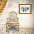 thumbnail image 3 of May 18x13 Gold Ornate Wood Framed with Double Matting Museum Art Print Titled - Animated Blue Flora, 3 of 4