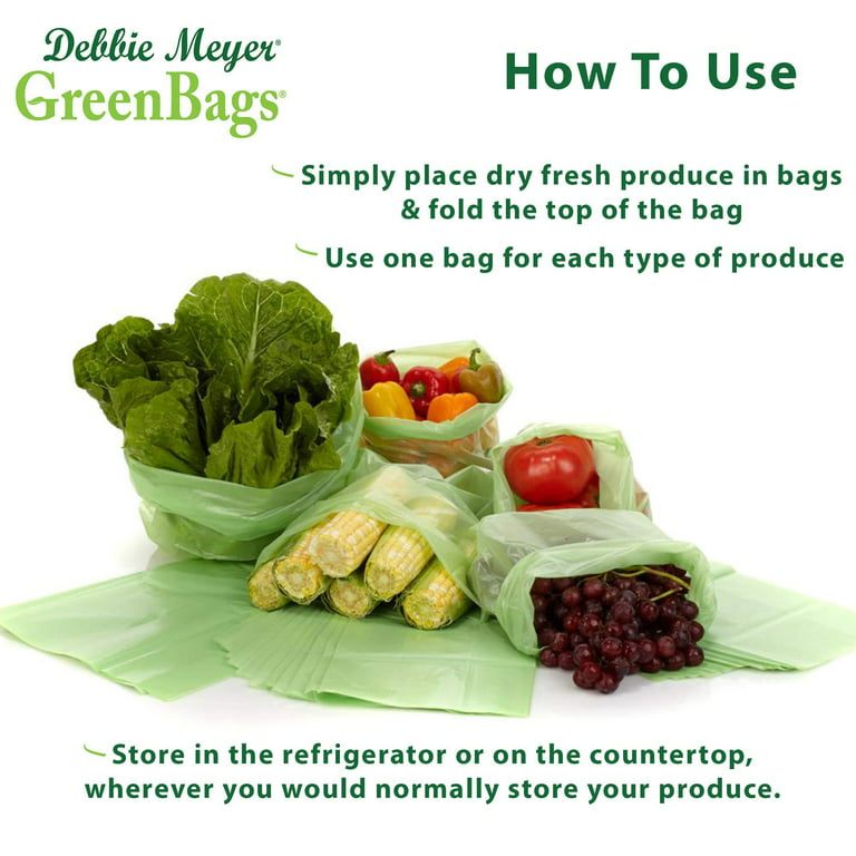 Debbie Meyer GreenBags Freshness-Preserving Food/Flower Storage Bags  (Various Sizes, 20-Pack)