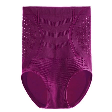 POPLIS Womens High Waist Seamless Body Shaper Briefs Hollow-Out Breathable Tummy-Control Panty Butt Lifter Shapewear Underwear